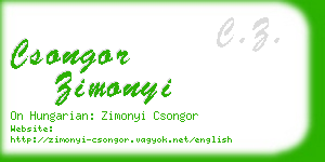 csongor zimonyi business card
